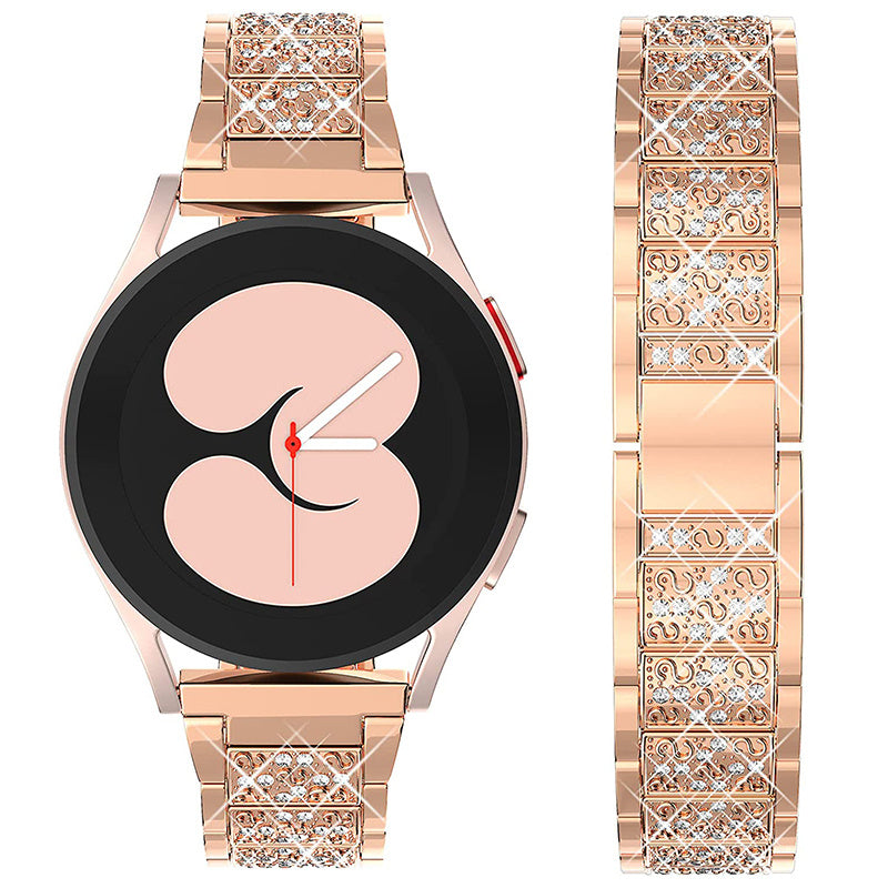For Samsung Galaxy Watch3 45mm Huawei Watch GT 46mm Huami Amazfit Pace Alloy Watch Band 22mm Quick Release Three Beads Rhinestones Decor Bracelet For Samsung Galaxy Watch3 45mm Huawei Watch GT 46mm Huami Amazfit Pace Alloy Watch Band 22mm Quick Release Three Beads Rhinestones Decor Bracelet